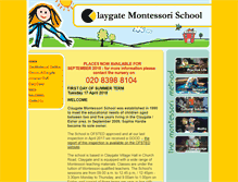 Tablet Screenshot of claygatemontessori.co.uk